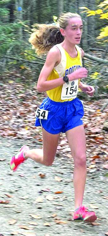 A girl runner. 