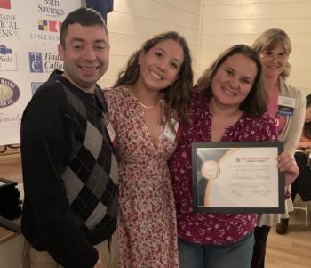 Woodsong Market and Cafe won for New Business of the Year. Pictured: from left, Nick Mirabile, Sarah Harris and Emily Mirabile. BILL PEARSON/Boothbay Register Windsong market