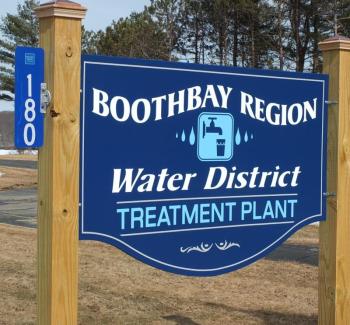 Boothbay Region Water District sign