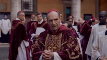 Ralph Fiennes stars as Cardinal Lawrence in "Conclave" opening Friday, Dec. 6. Courtesy of Harbor Theater