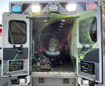 The Boothbay Harbor Ambulance Service had a surprise in their vehicle. FRITZ FREUDENBERGER/Boothbay Register