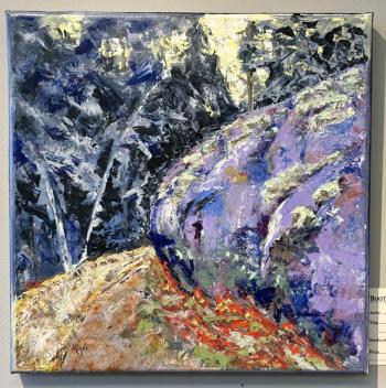 "A Bump in the Road" - Jean Kigel cold wax and oil. "A Bump in the Road" - Jean Kigel cold wax and oil.