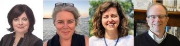 Panel discussion members: Lisa DeSisto, Jo Easton, Micaela Schweitzer-Bluhm and Matt Storin. Courtesy of the Camden Conference