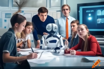 AI-generated image of a classroom