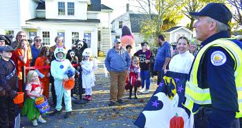 Halloween parade participants.