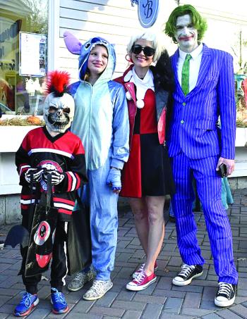 Halloween parade participants.