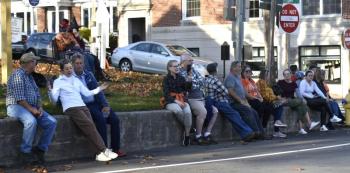 Halloween parade participants.