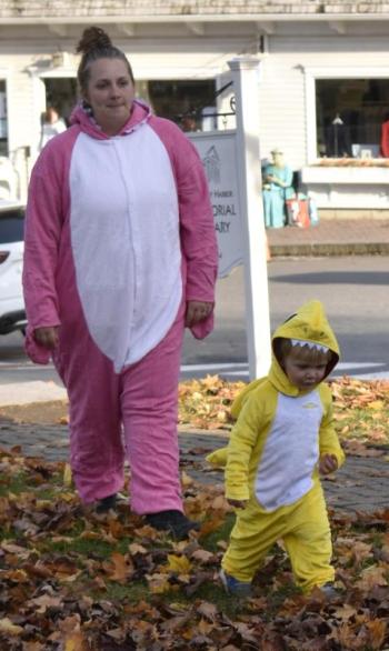 Halloween parade participants.