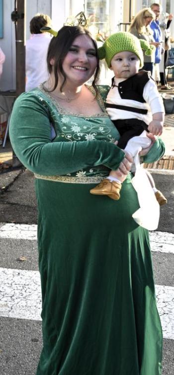 Halloween parade participants.