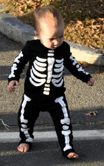 Halloween parade participants.