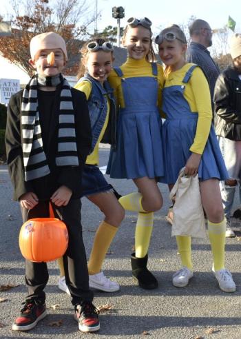 Halloween parade participants.