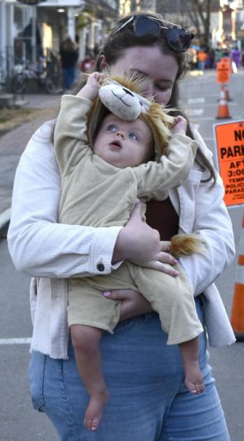 Halloween parade participants.
