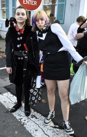 Halloween parade participants.