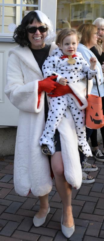 Halloween parade participants.