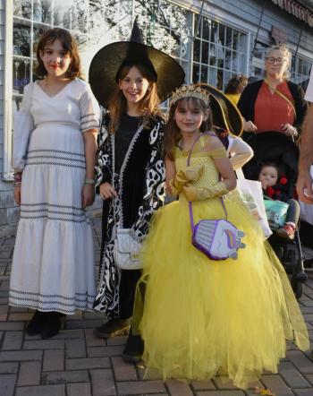 Halloween parade participants.