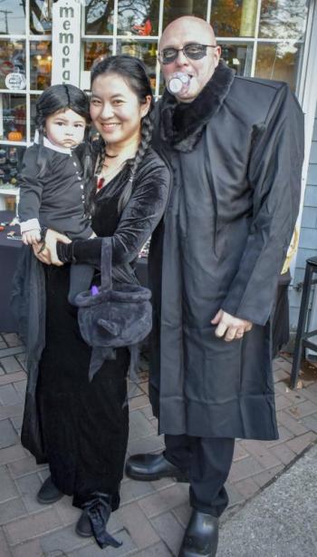 Halloween parade participants.