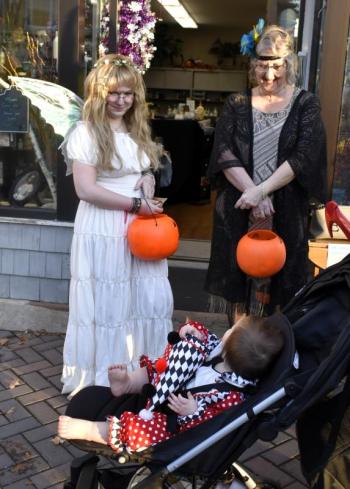 Halloween parade participants.