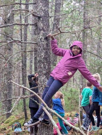 BRES fifth grader Clara Mundy at a Hearty Roots pop up camp. Courtesy of Erin Quinley BRES fifth grader Clara Mundy at a Hearty Roots pop up camp. Courtesy of Erin Quinley