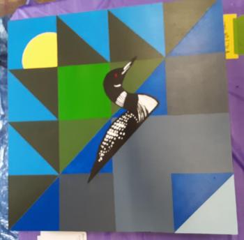 Vicki Reinecke's loon quilt. Courtesy of the artist Vicki Reinecke's loon quilt. Courtesy of the artist