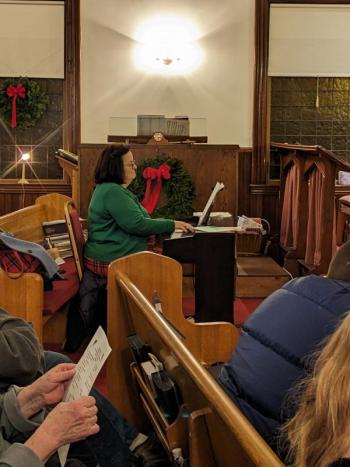 The concert was directed by Dr. Mary Miller who accompanied most songs on piano. CANDI JONETH/Boothbay Register CANDI JONETH/Boothbay Register
