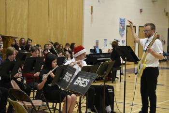 The Combined Concert Band and Boothbay Region High School Wind Ensemble. FRITZ FREUDENBERGER/Boothbay Register