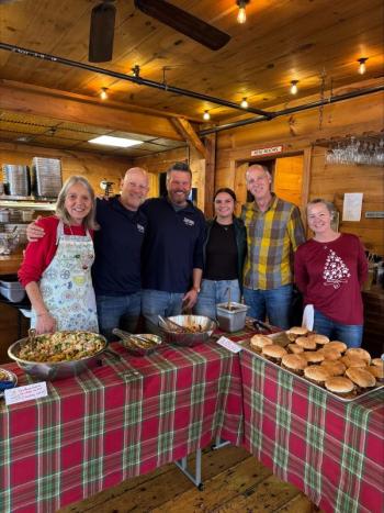 Topside Inn servers at Community Lunch Dec. 16. Jen Mitchell photo