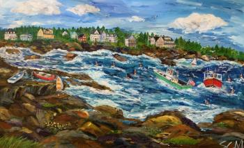 "A Beautiful Day on the Maine Coast" - Sandra Chase Morrissey. "A Beautiful Day on the Maine Coast" - Sandra Chase Morrissey.