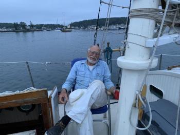 Fred Bowers on a ship. Courtesy of Fred Bowers