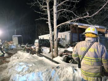 Chief David Pratt oversees fire ground operations. Courtesy of Mark Sullivan Chief David Pratt overseeing fire ground operations. Courtesy of Mark Sullivan