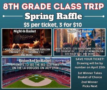 8th grade raffle poster. Courtesy photo