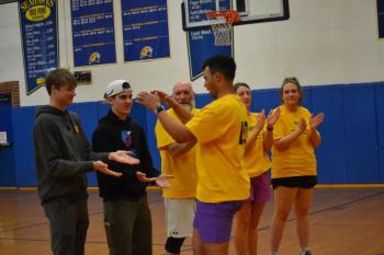 Yellow team introductions. KEVIN BURNHAM/Boothbay Register