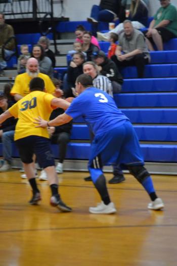 That's a foul, Ed Crocker. KEVIN BURNHAM/Boothbay Register