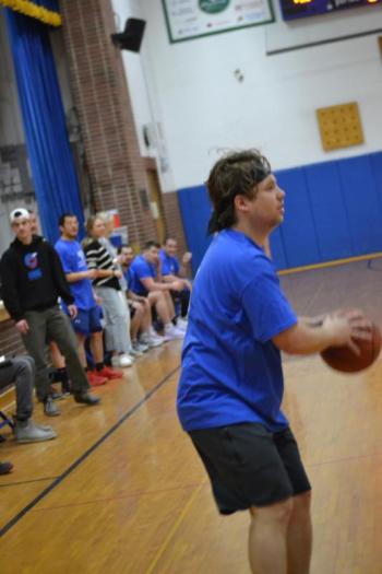 Duncan Drapeau looks to pass inside to a teammate. KEVIN BURNHAM/Boothbay Register