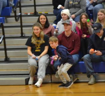 Getting ready to "huck a hawk." KEVIN BURNHAM/Boothbay Register