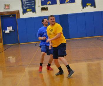 Fun faces from Julian Aponte and Dan Hallinan. KEVIN BURNHAM/Boothbay Register