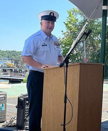 Ryan Smith at Coast Guard Station Boothbay Harbor. Courtesy of Ryan Smith