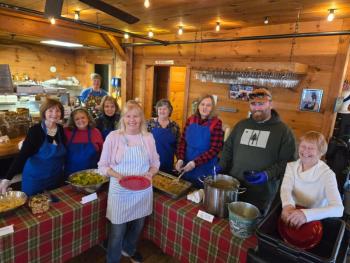 Our Lady Queen of Peace crew served Community Lunch March 24. Darrell Gudroe photo Our Lady Queen of Peace crew served Community Lunch March 24. Darrell Gudroe photo