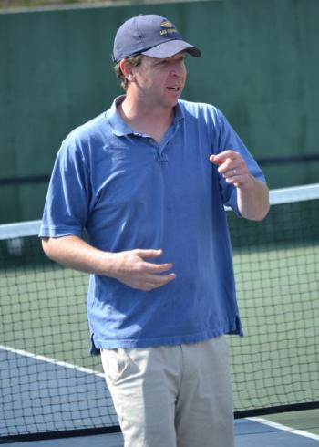 Alex Arsenault, coach of the Boothbay Region High School girls tennis team for the past 15 years. KEVIN BURNHAM/Boothbay Register