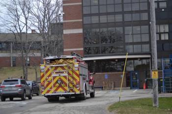 Boothbay Harbor Fire at Boothbay Region High School on April 11. KEVIN BURNHAM/Boothbay Register