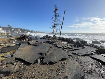 Storm damage on Ocean Point in Boothbay from the 2023-2024 winter storms. File photo