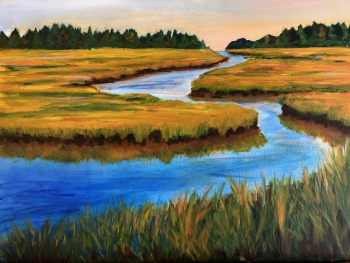 "Marsh" pastel by Marijke Felix Damrell. Courtesy of Kim Traina