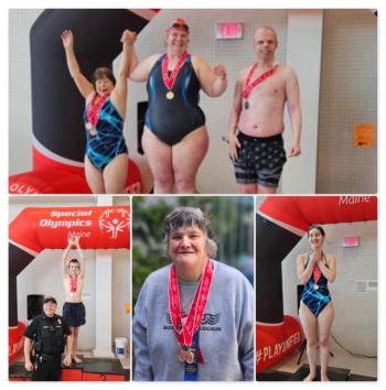 Boothbay Special Olympic swimmers. Courtesy of Toby LeConte