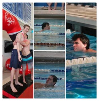 Boothbay Special Olympic swimmers. Courtesy of Toby LeConte
