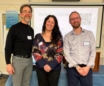From left, Christopher Hart,, Nicole MacDonald and Danial Burson of Midcoast Literacy. Courtesy photo