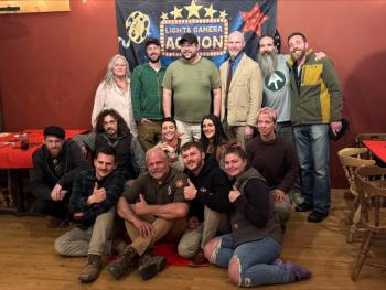 Mike Douglas and gang at Brady's April 20. Courtesy of Erik Ward