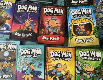 The "Dog Man" series is one of the season's hottest books. ISABELLE CURTIS/Boothbay Register The "Dog Man" series is one of the season's hottest books. ISABELLE CURTIS/Boothbay Register