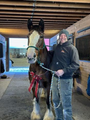 Harry Hall, pictured with his horse Dolly,  celebrates almost 20 months of sobriety after decades of struggling with alcohol addiction. Courtesy of Harry Hall