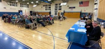 Residents at the CSD annual budget meeting May 7. FRITZ FREUDENBERGER/Boothbay Register