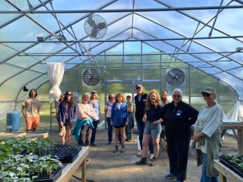 Farm tour at Veggies to Table. Erica Berman photo