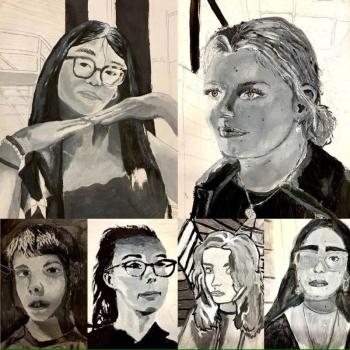 BRHS student self-portraits. Courtesy of Manon Lewis